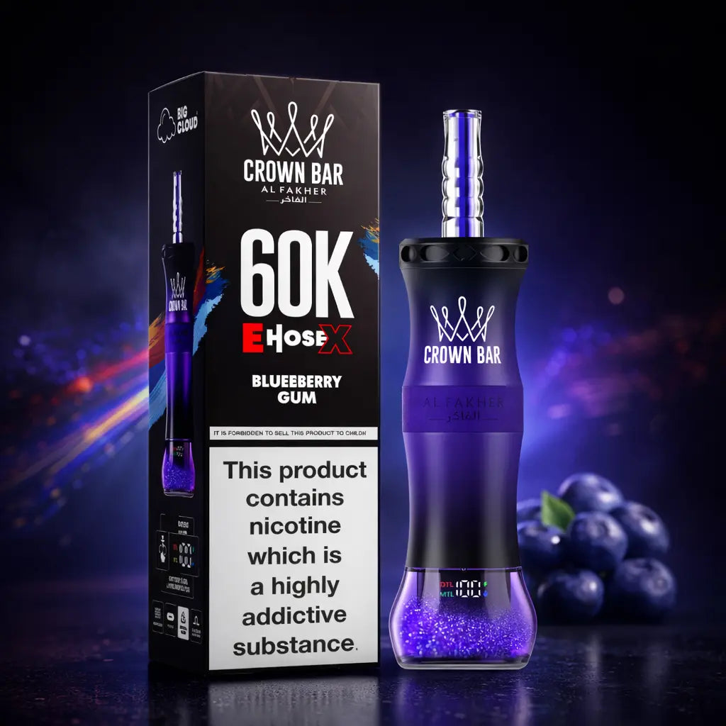 Al Fakher Crown Bar 60K E-Hose Disposable Vape | 60,000 Puffs Al Fakher Crown Bar 60K E-Hose Disposable Vape | 60,000 Puffs