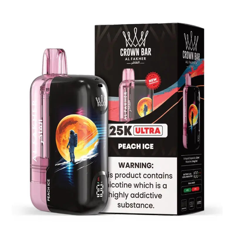 Al Fakher Crown Bar Ultra 25K - Peach Ice 