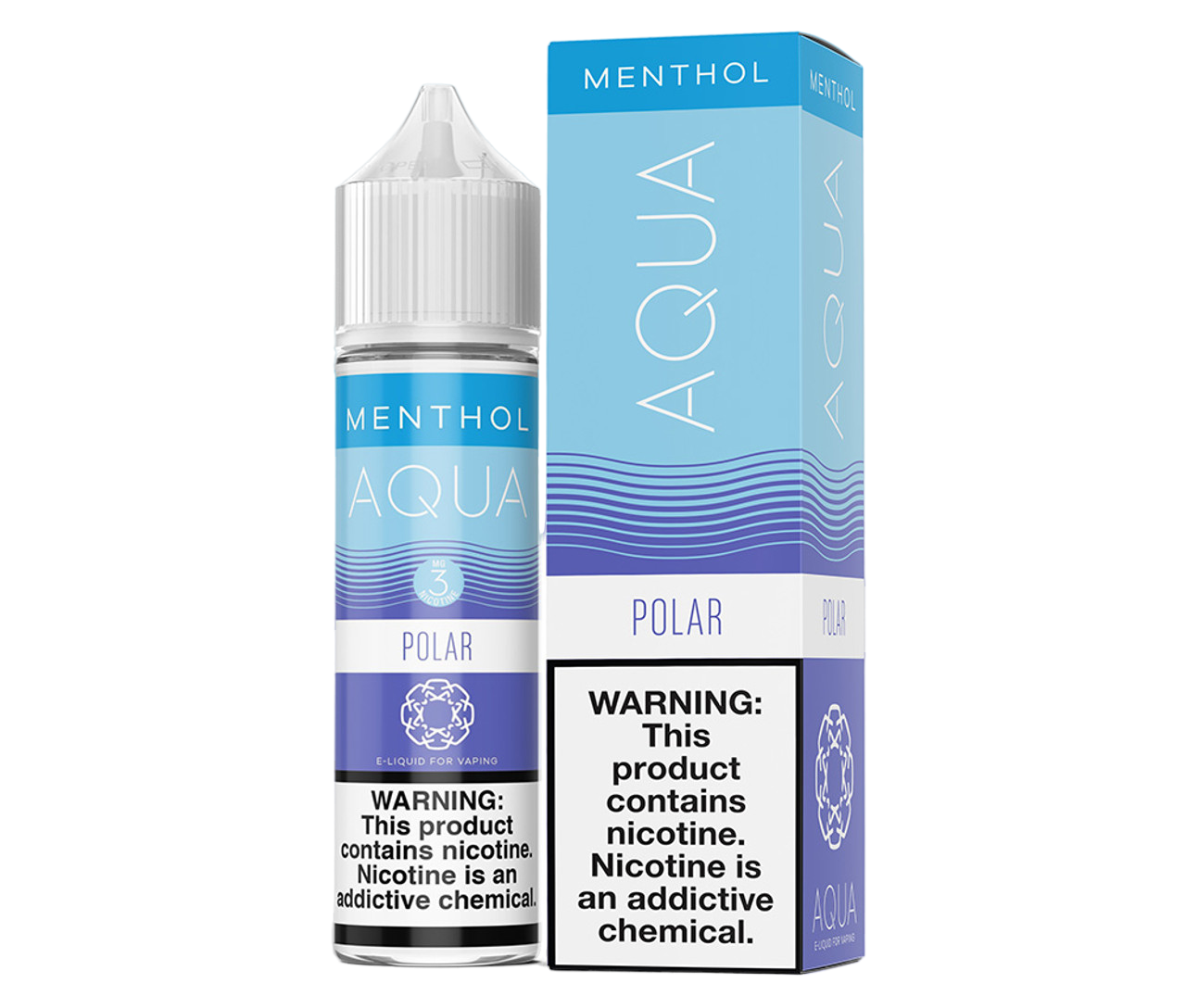 Aqua Menthol Collection Synthetic Nicotine E-Liquid By Marina Vape 60ML POLAR 