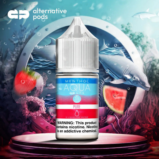 Aqua Salts Menthol Collection Synthetic Nicotine Salt E-Liquid By Marina Vape 30ML - Alternative pods | Online Vape & Smoke Shop