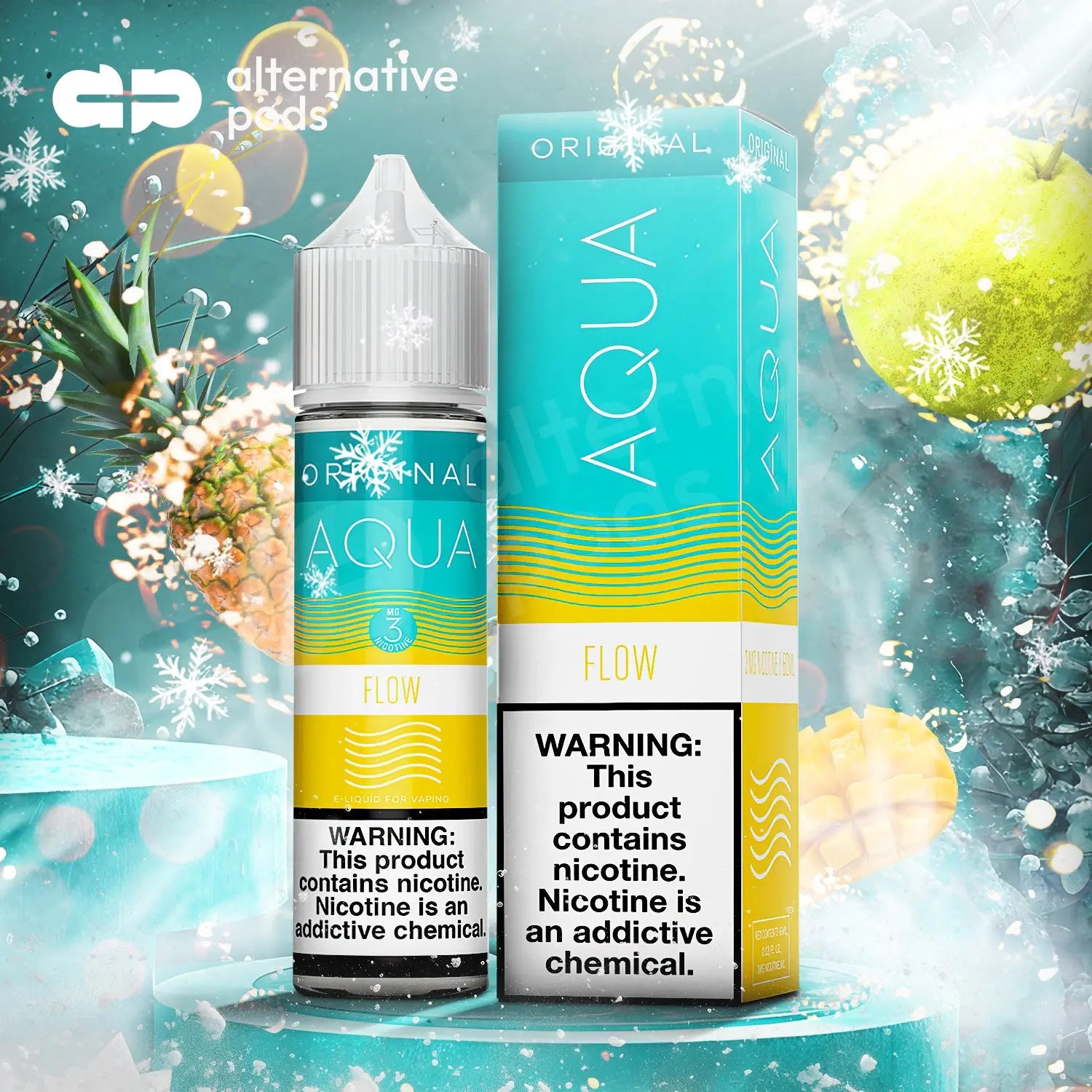 Aqua Synthetic Nicotine E-Liquid By Marina Vape 60ML - Flow 