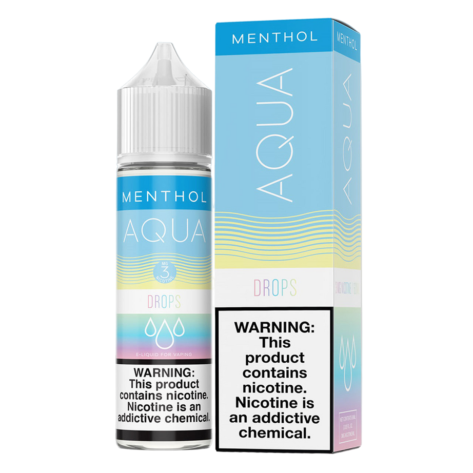 Aqua Menthol Collection Synthetic Nicotine E-Liquid By Marina Vape 60ML DROPS