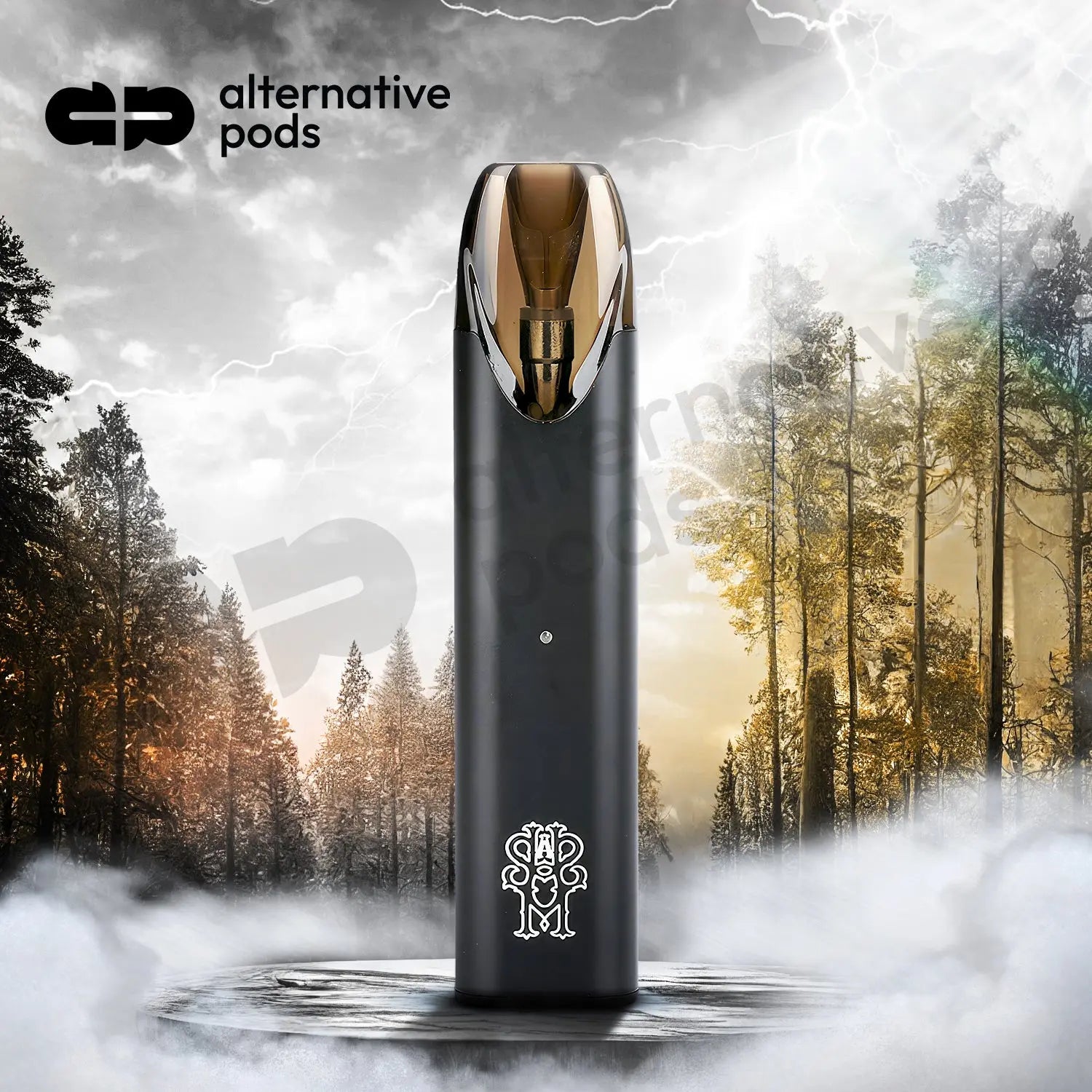 Asmodus Pyke 480mAh Pod System Starter Kit With 2 x 2ML Refillable Pods - Black 