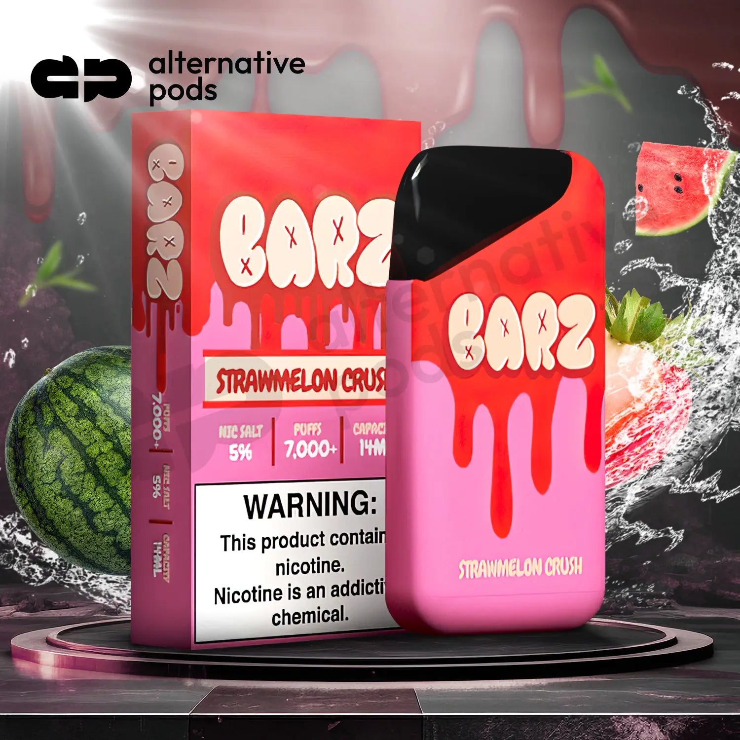 BARZ 7K DISPOSABLE VAPE - Strawberry Crush 