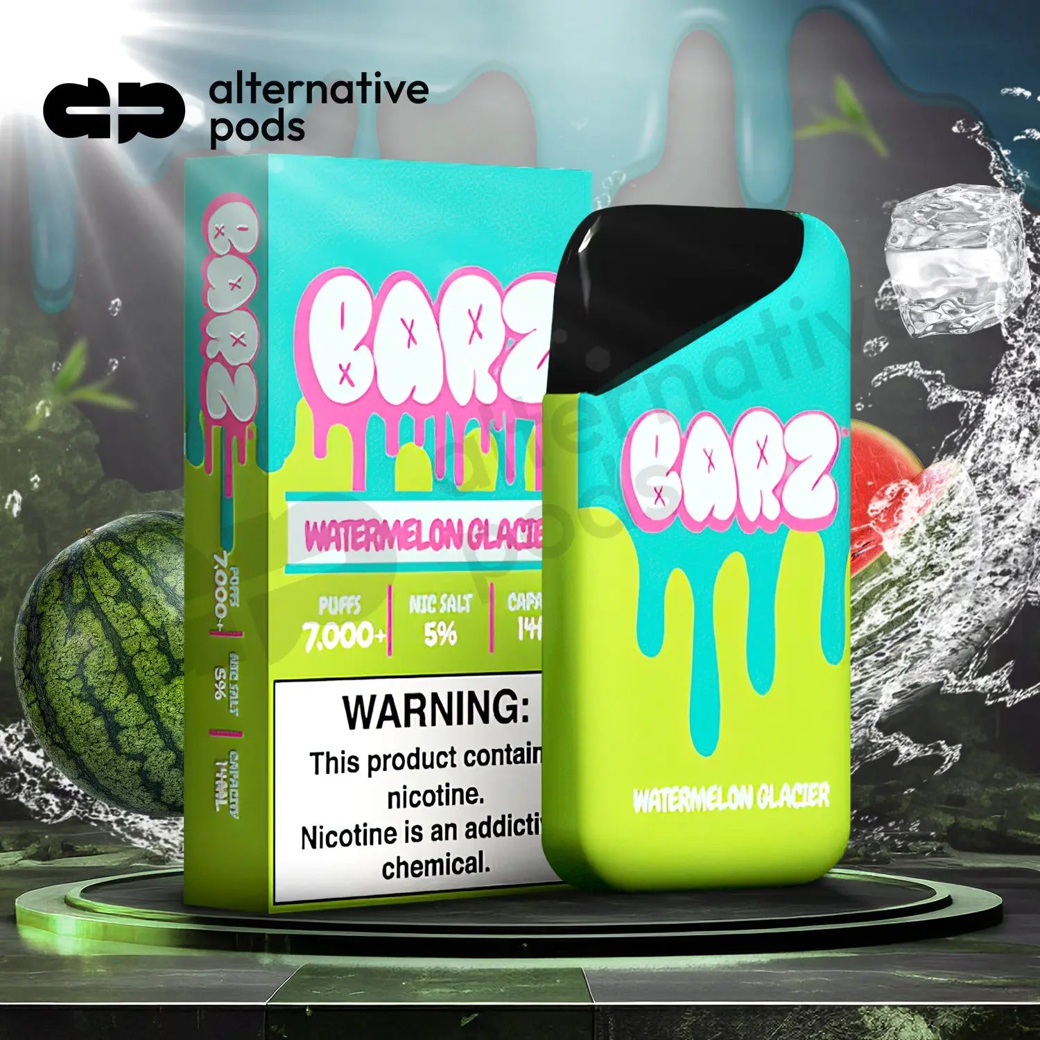 BARZ 7K DISPOSABLE VAPE - Watermelon Glacier 