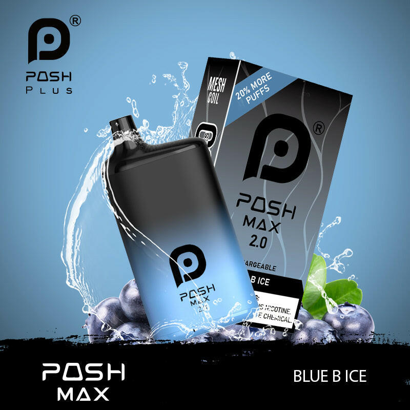 POSH MAX 2.0 5200 DISPOSABLE-BLUE B ICE