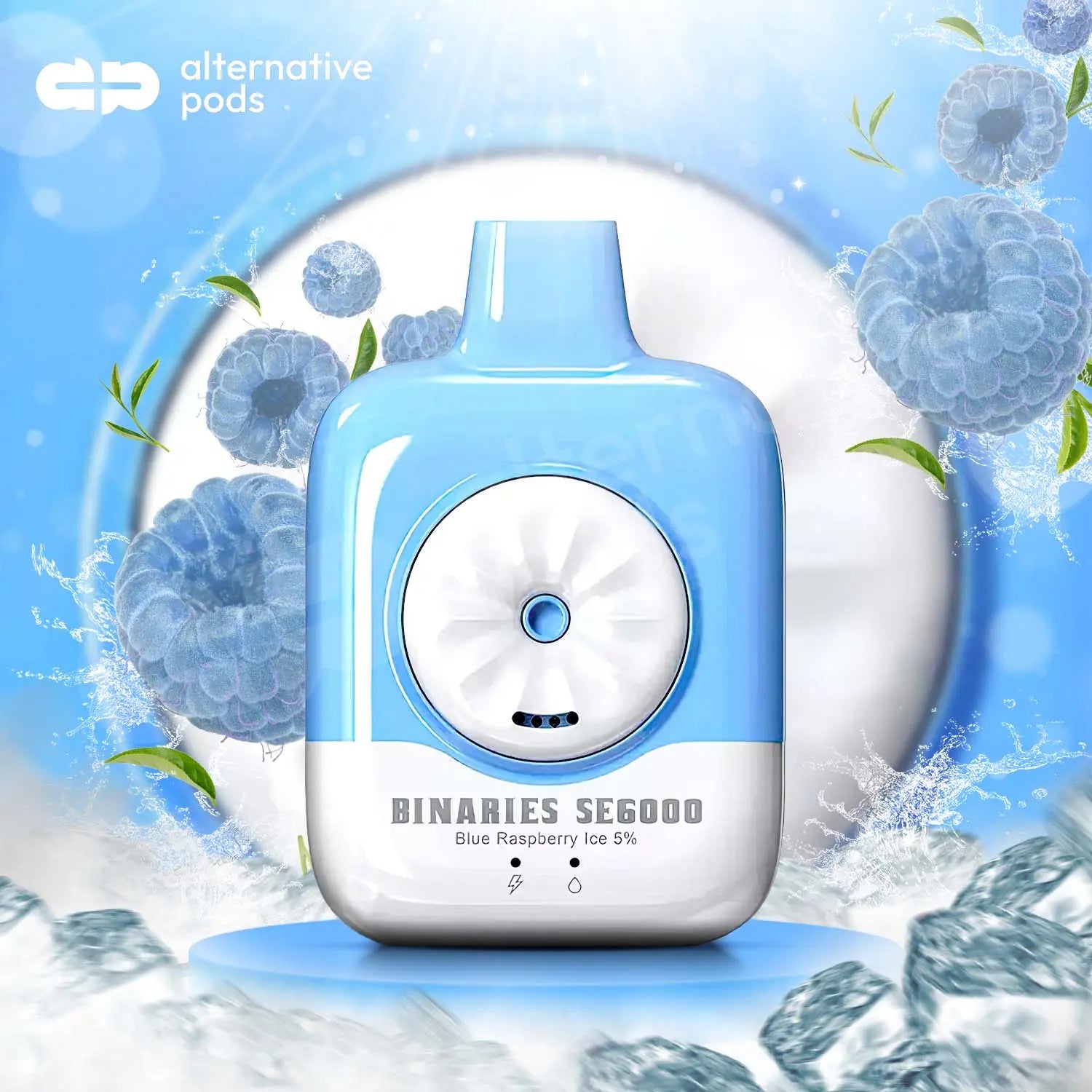 BINARIES SE6000 Disposable Vape - Blue Raspberry  Ice 
