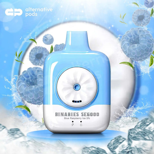 BINARIES SE6000 Disposable Vape - Blue Raspberry  Ice 