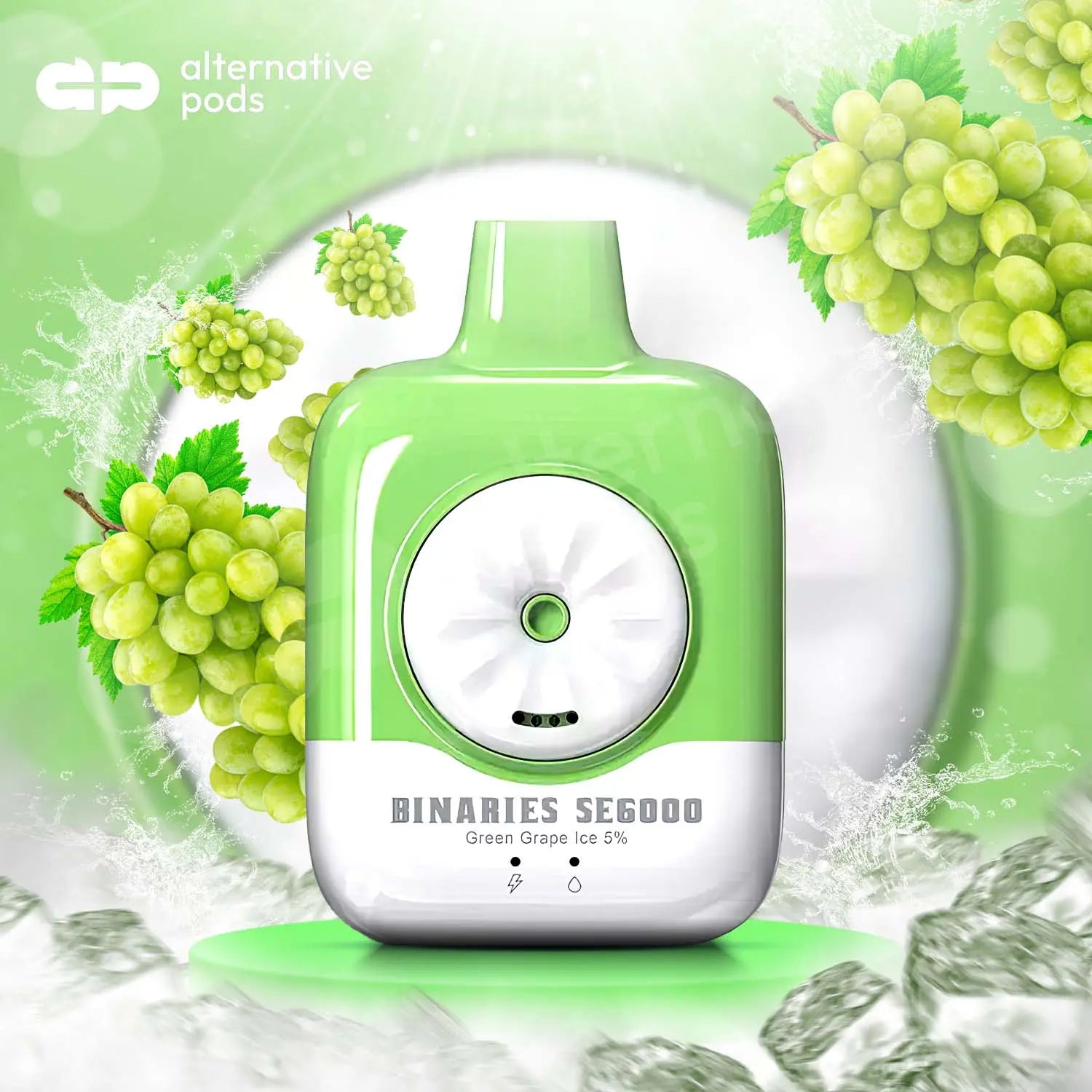 BINARIES SE6000 Disposable Vape - Green Grape Ice 