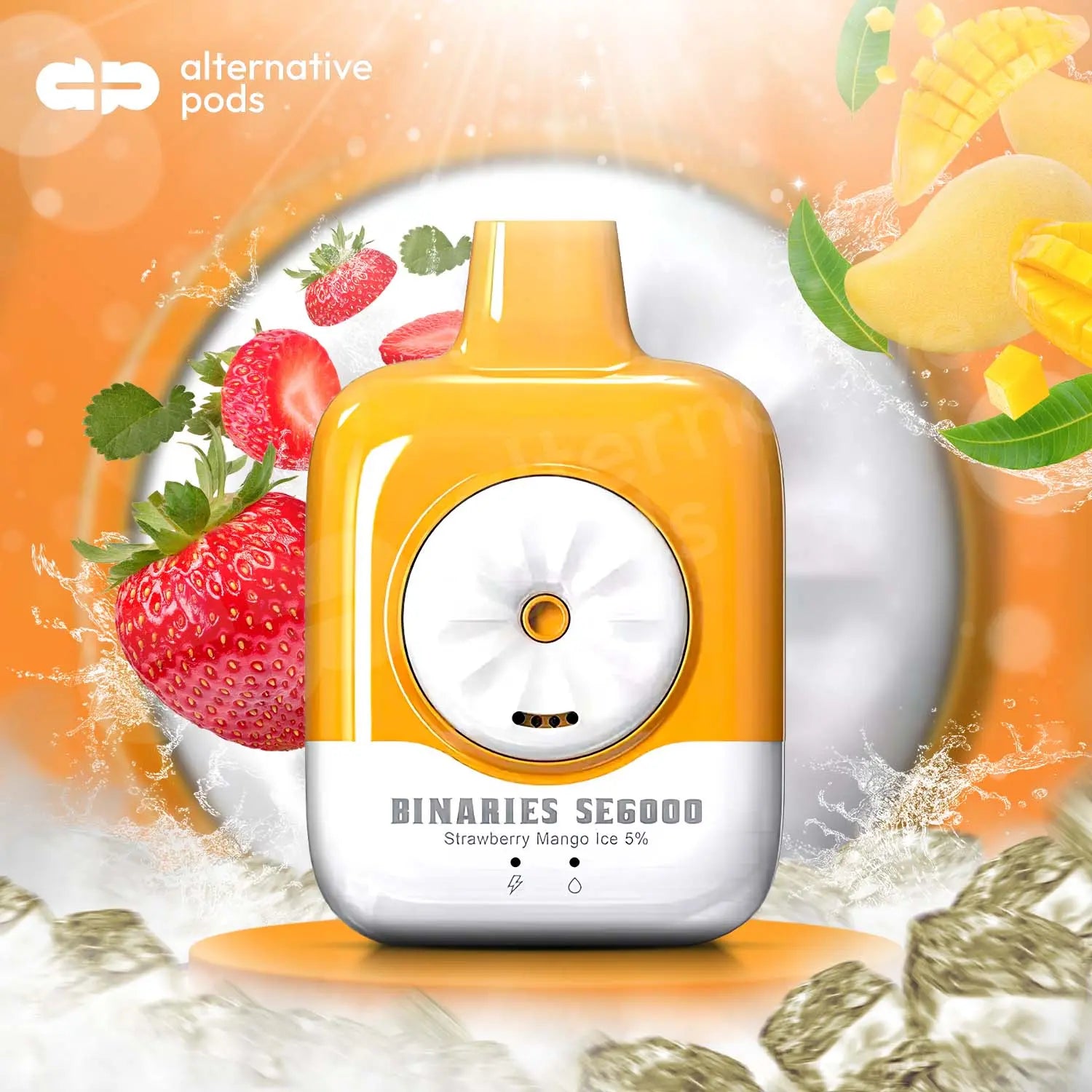 BINARIES SE6000 Disposable Vape - Strawberry Mango Ice 