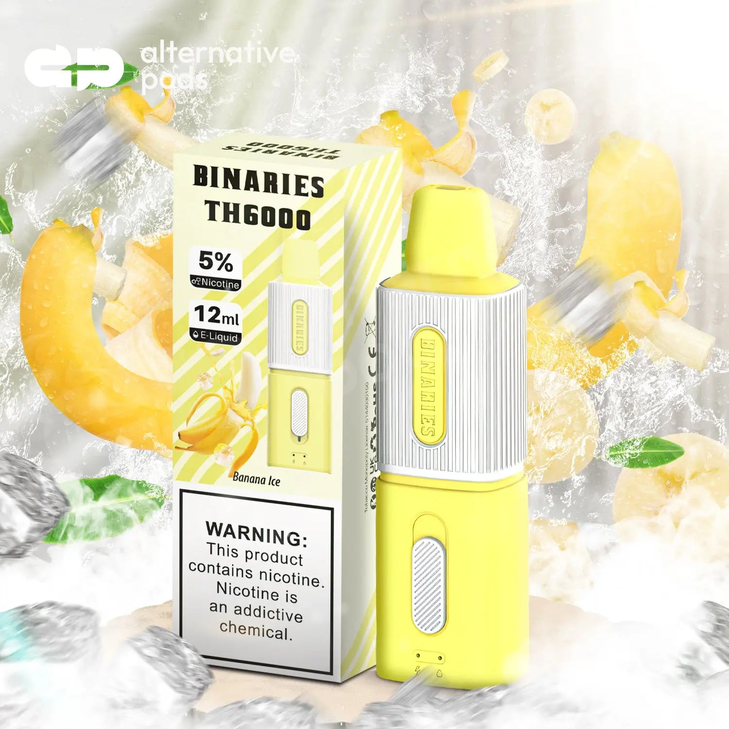 BINARIES TH6000 Disposable Vape - Banana Ice 
