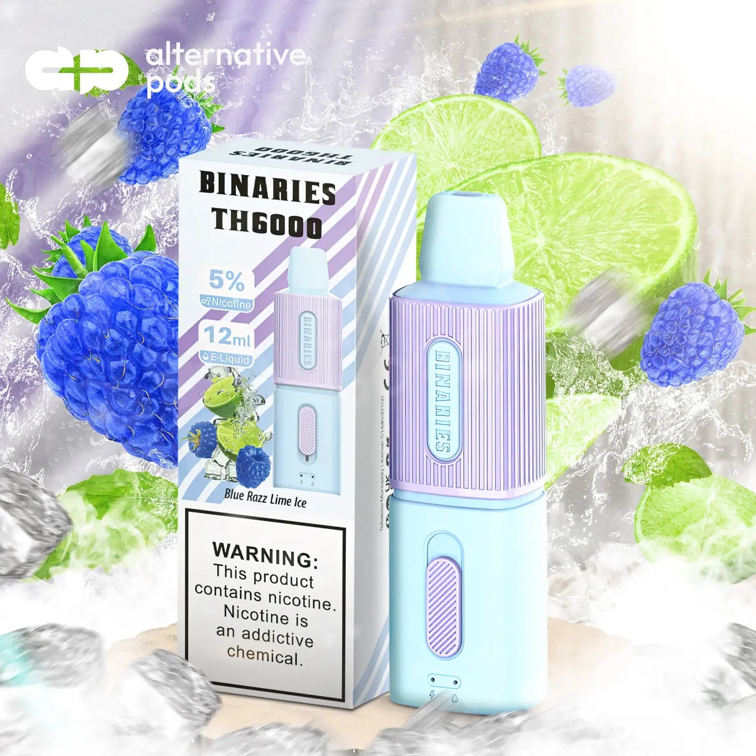 BINARIES TH6000 Disposable Vape - Blue Razz Lime Ice 