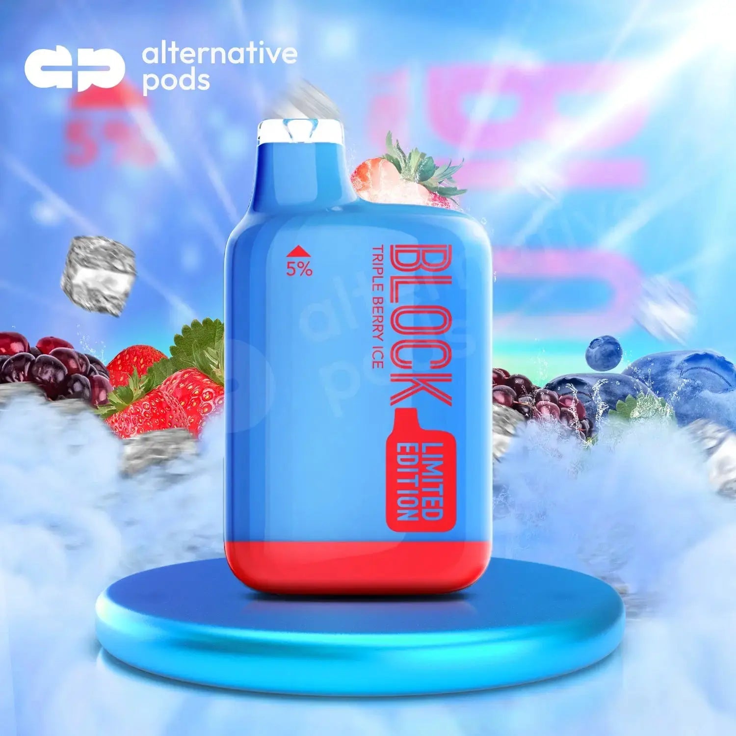 BLOCK by EB Design 6000 Disposable Vape - Triple Berry Ice 