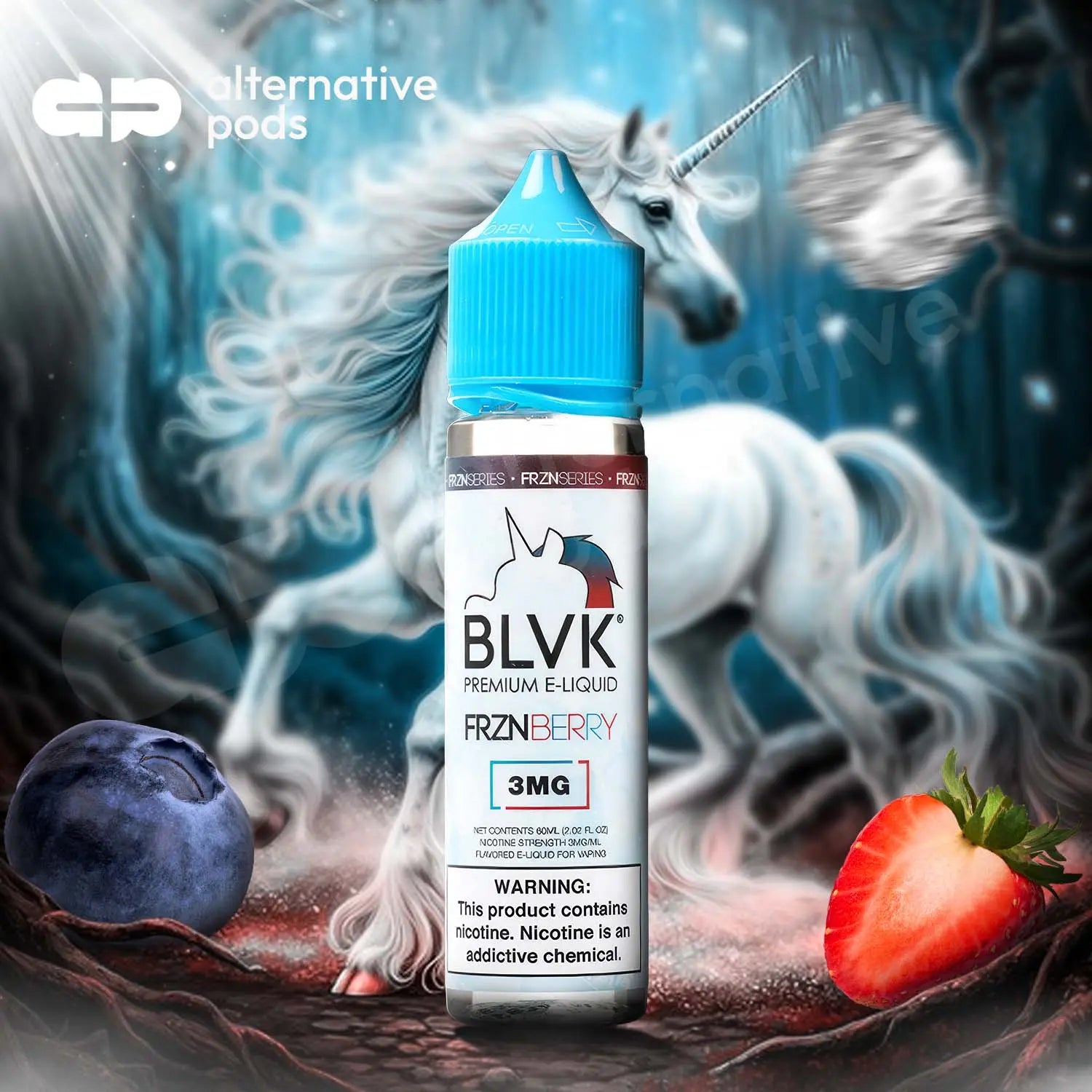 BLVK FRZN Synthetic Nicotine E-Liquid 60ML - FRZN Berry 