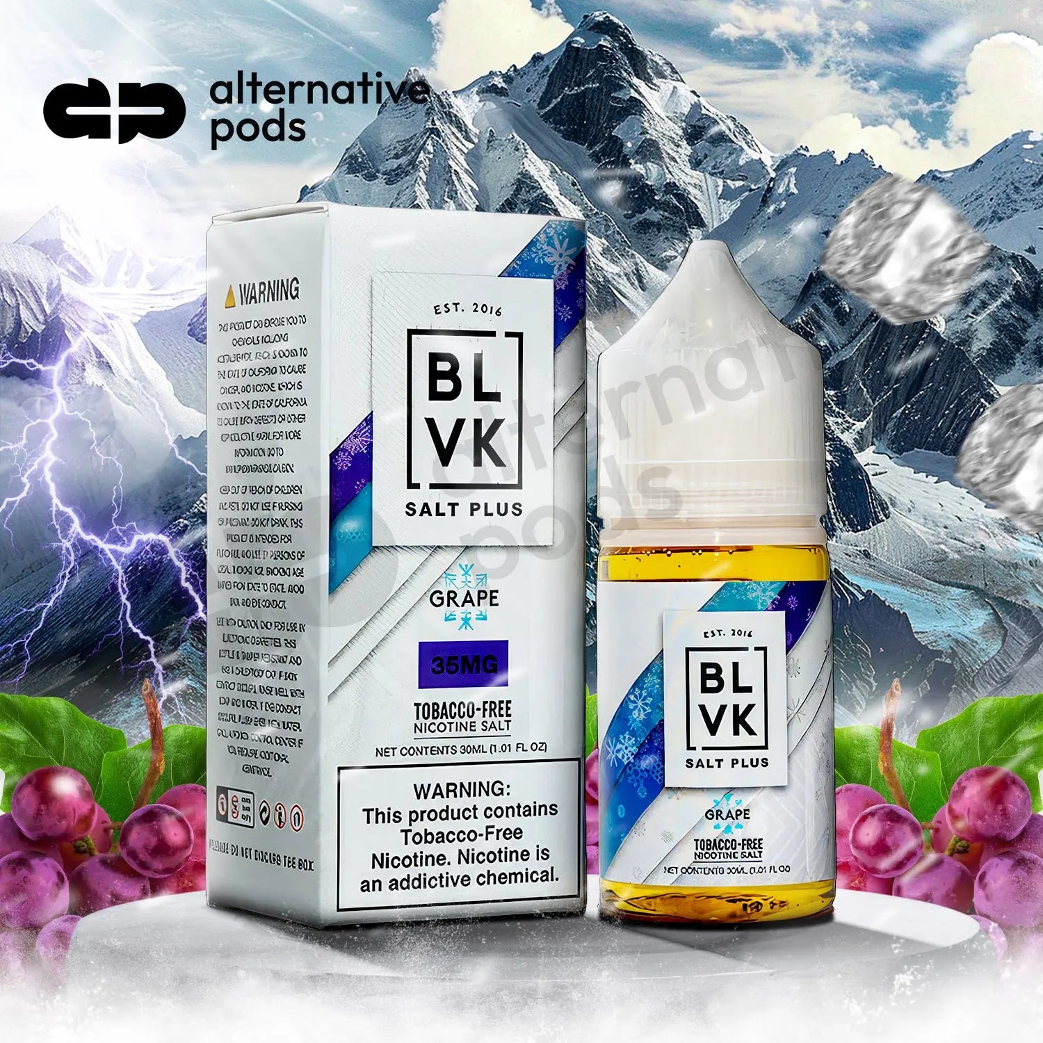 BLVK Salt Plus Synthetic Nicotine Salt E-Liquid 30ML - Alternative pods | Online Vape & Smoke Shop