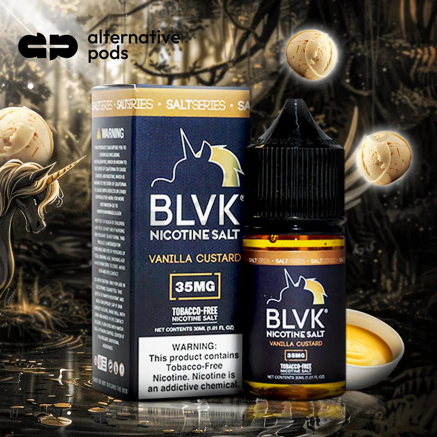 BLVK Salt Synthetic Nicotine Salt E-Liquid 30ML - Alternative pods | Online Vape & Smoke Shop