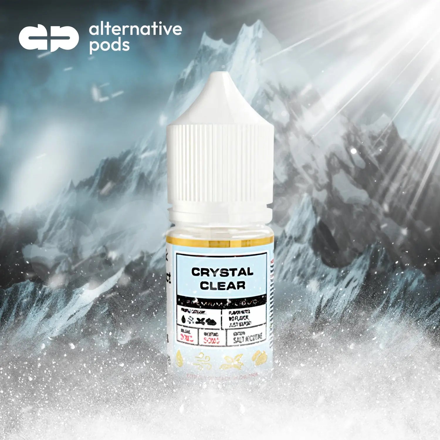 BSX Series Nicotine Salt E-Liquid By Glas 30ML - TFN BSX Vapor - Crystal Clear 