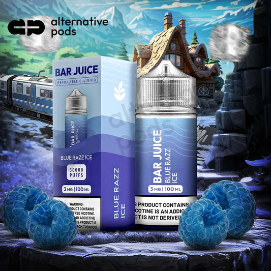 Bar Juice BJ 30000 Synthetic Nicotine Refillable E-Liquid 100ML - Blue Razz Ice 