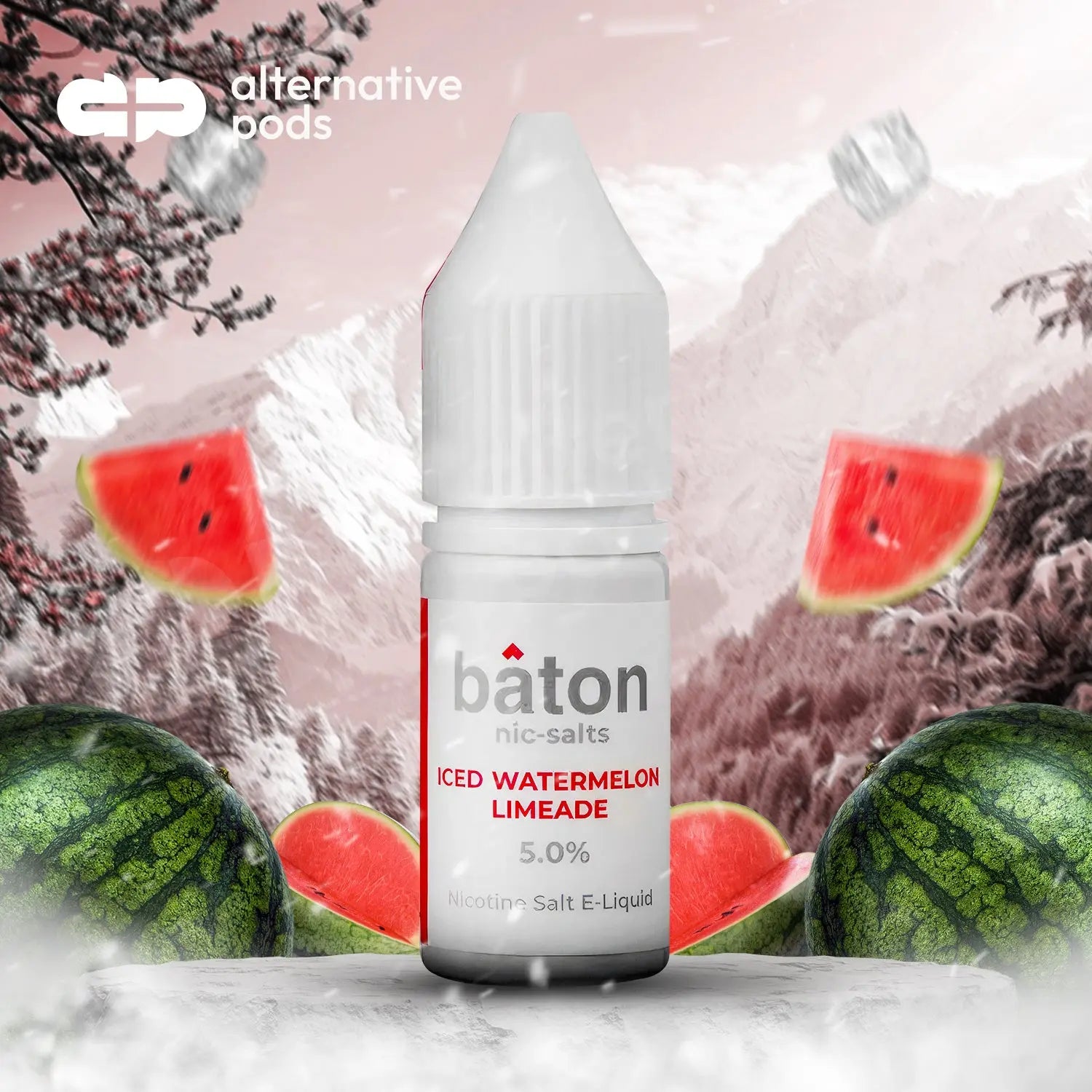 Baton Nic-Salts Nicotine Salt E-Liquid 10ML - Iced Watermelon Limeade 
