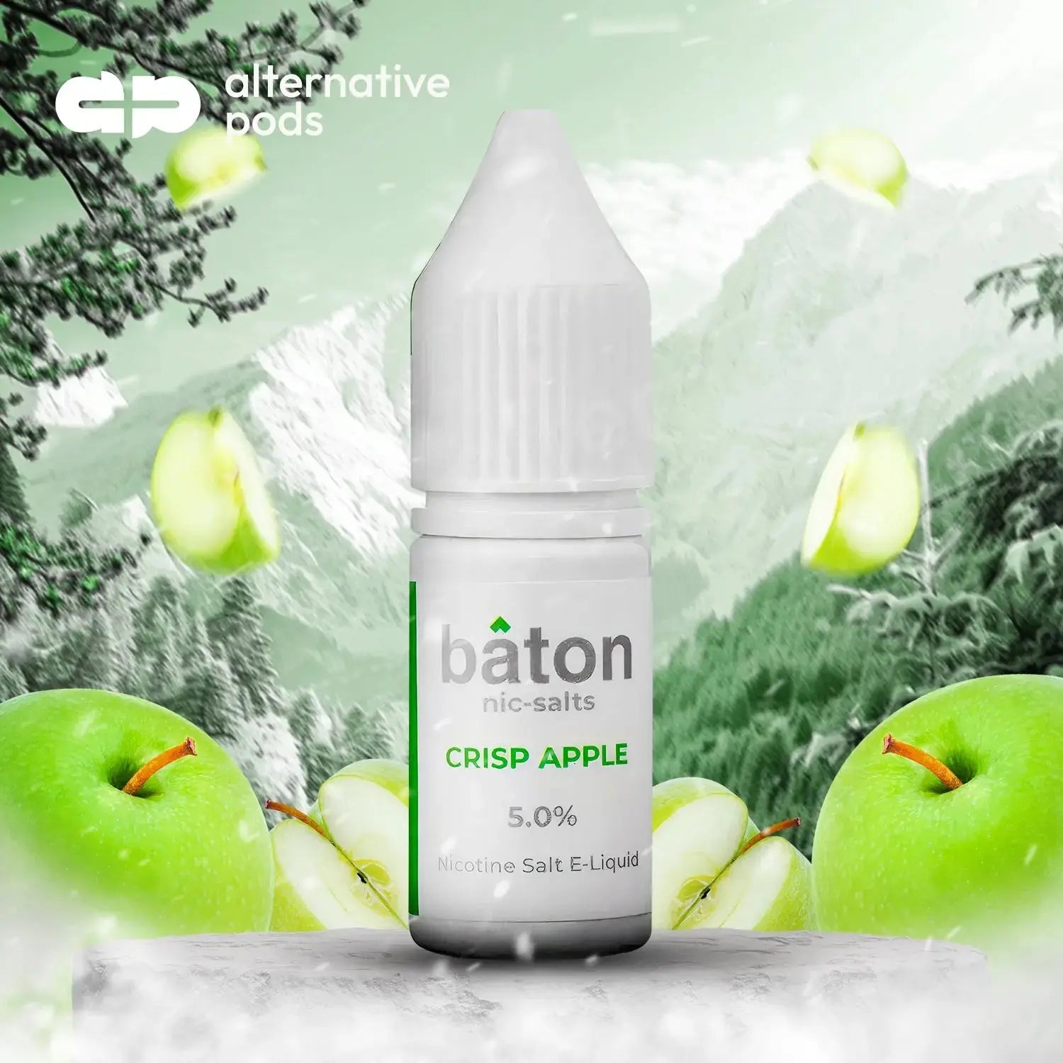 Baton Nic-Salts Nicotine Salt E-Liquid 10ML - Crisp Apple 