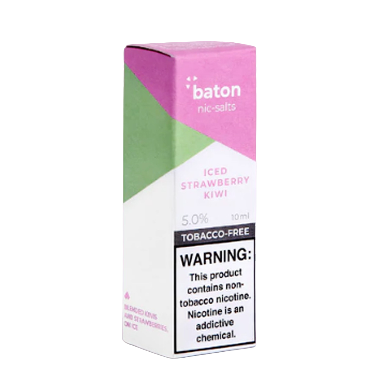 Baton Nic Salts Synthetic Nicotine Salt E-Liquid 10ML Iced Strawberry Kiwi