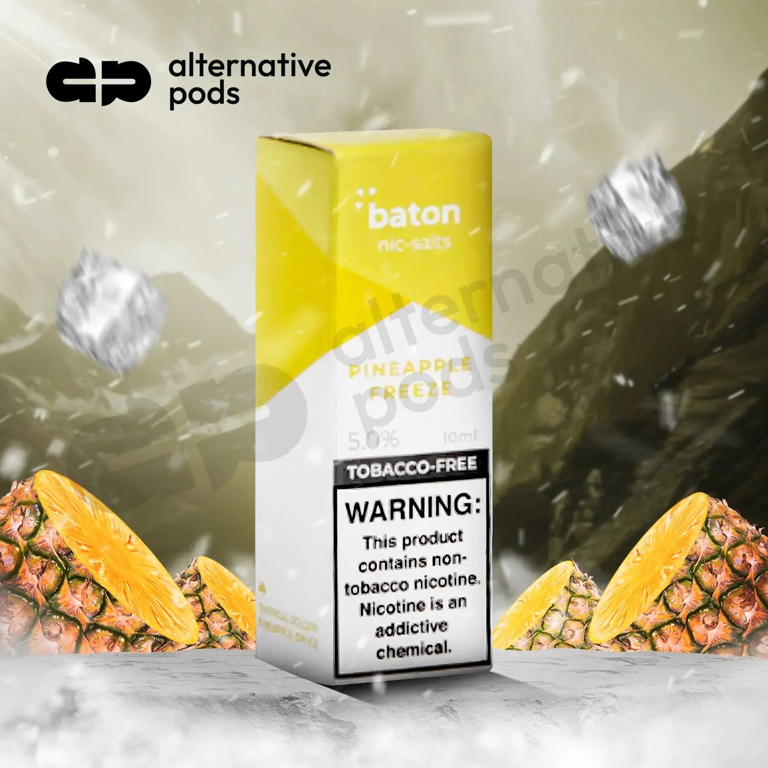 Baton Nic Salts Synthetic Nicotine Salt E-Liquid 10ML - Pineapple Freeze 