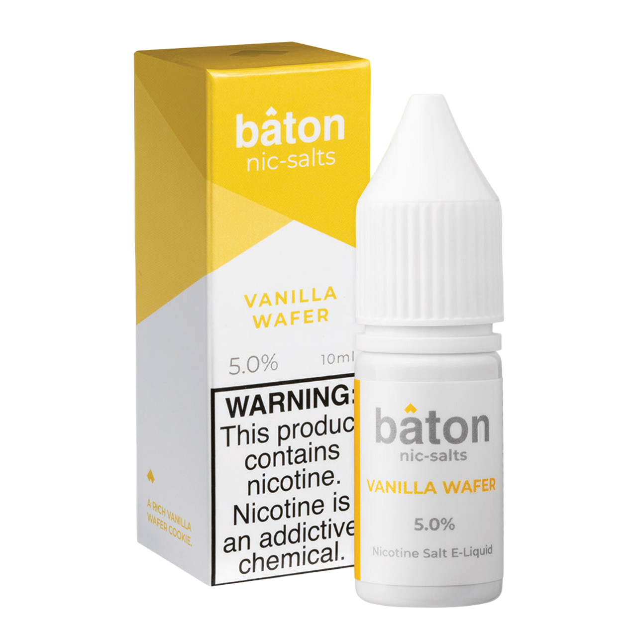 Baton Nic-Salts Nicotine Salt E-Liquid 10ML Vanilla Wafer 