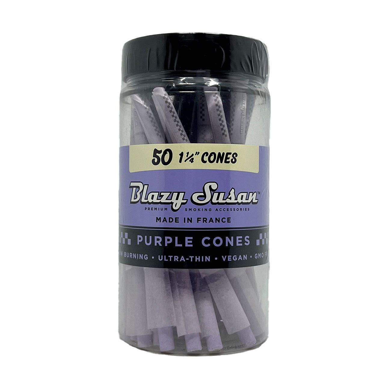 Blazy Susan Purple 1¼ Pre-Roll Cones - Jar of 50
