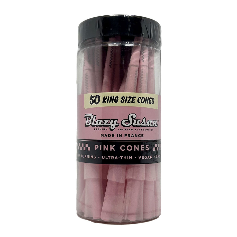 Blazy Susan Pink King Size Pre-Roll Cones - Jar of 50