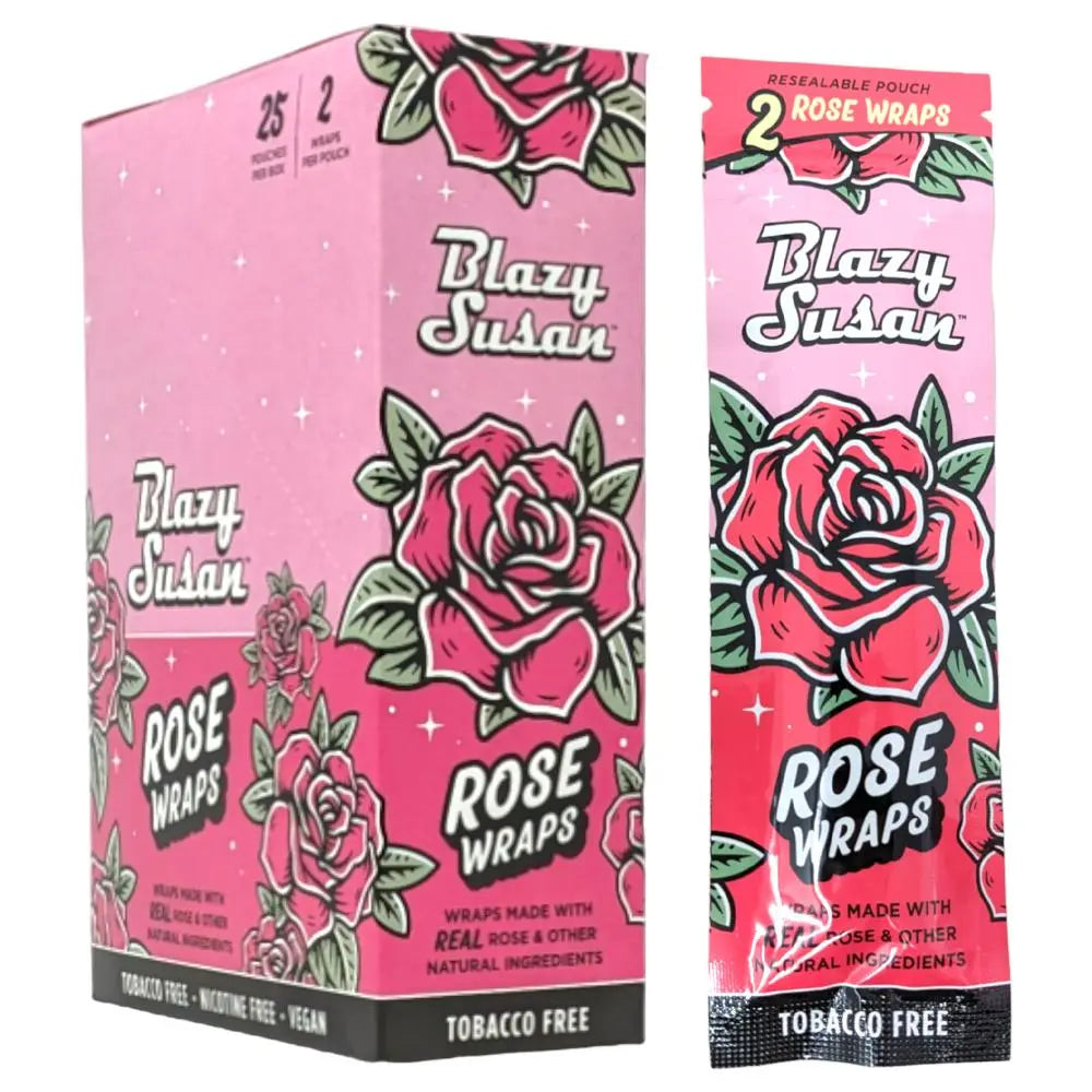 Blazy Susan Rose Petal Hemp Wraps 2ct - Alternative pods | Online Vape & Smoke Shop