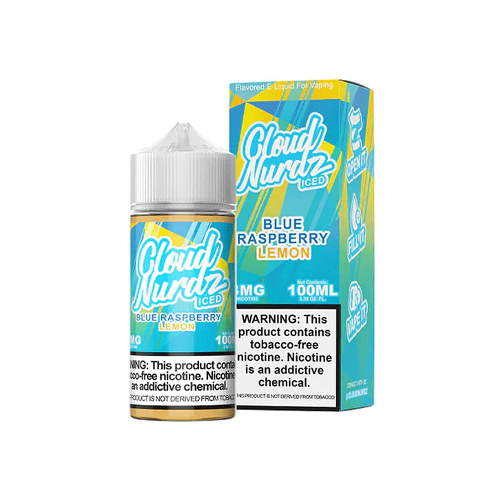 Cloud Nurdz ICED Tobacco-Free 100ML E-Liquid Blue Raspberry Lemon 