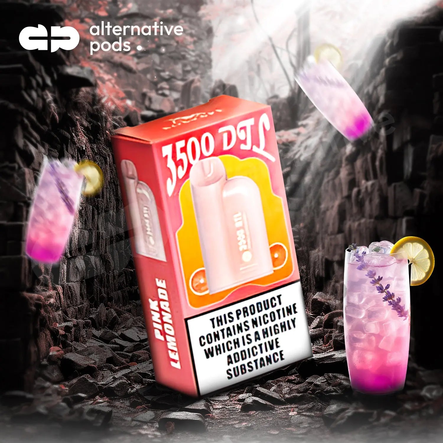 BosVape 3500 Puffs DTL Disposable Vape - Pink Lemonade 