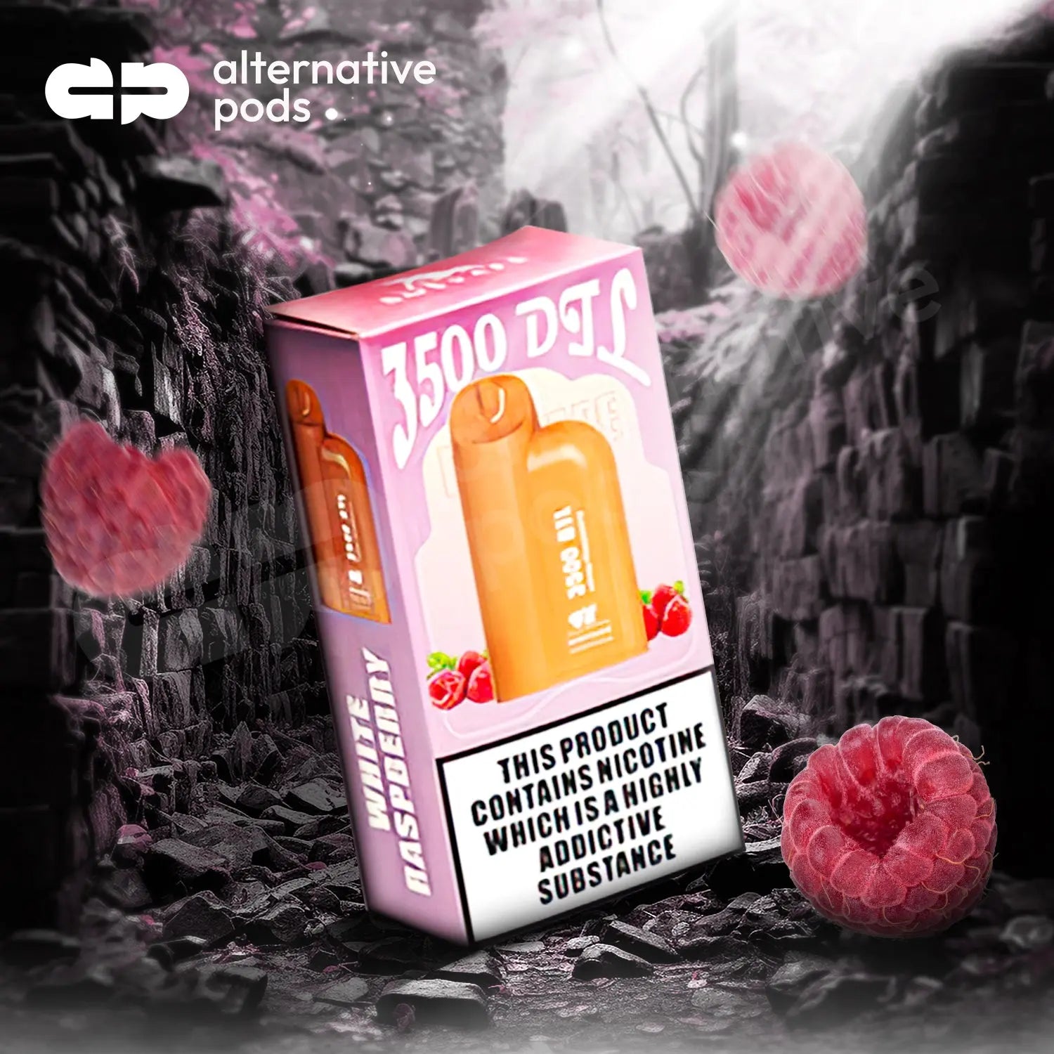 BosVape 3500 Puffs DTL Disposable Vape - White Raspberry 