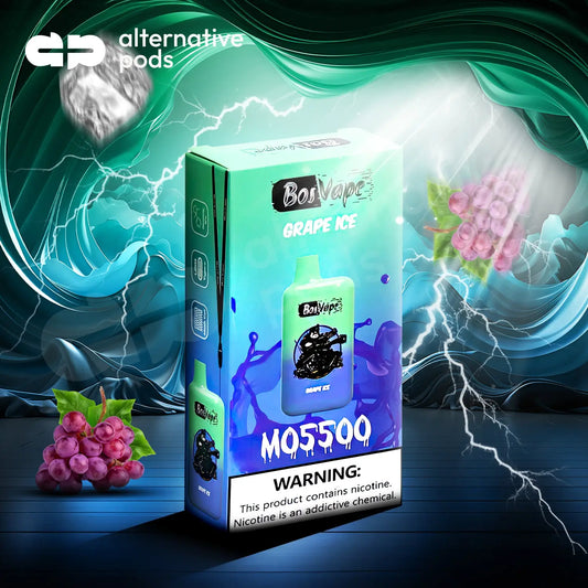 BosVape MO5500 Puffs Disposable Vape - Grape Ice 