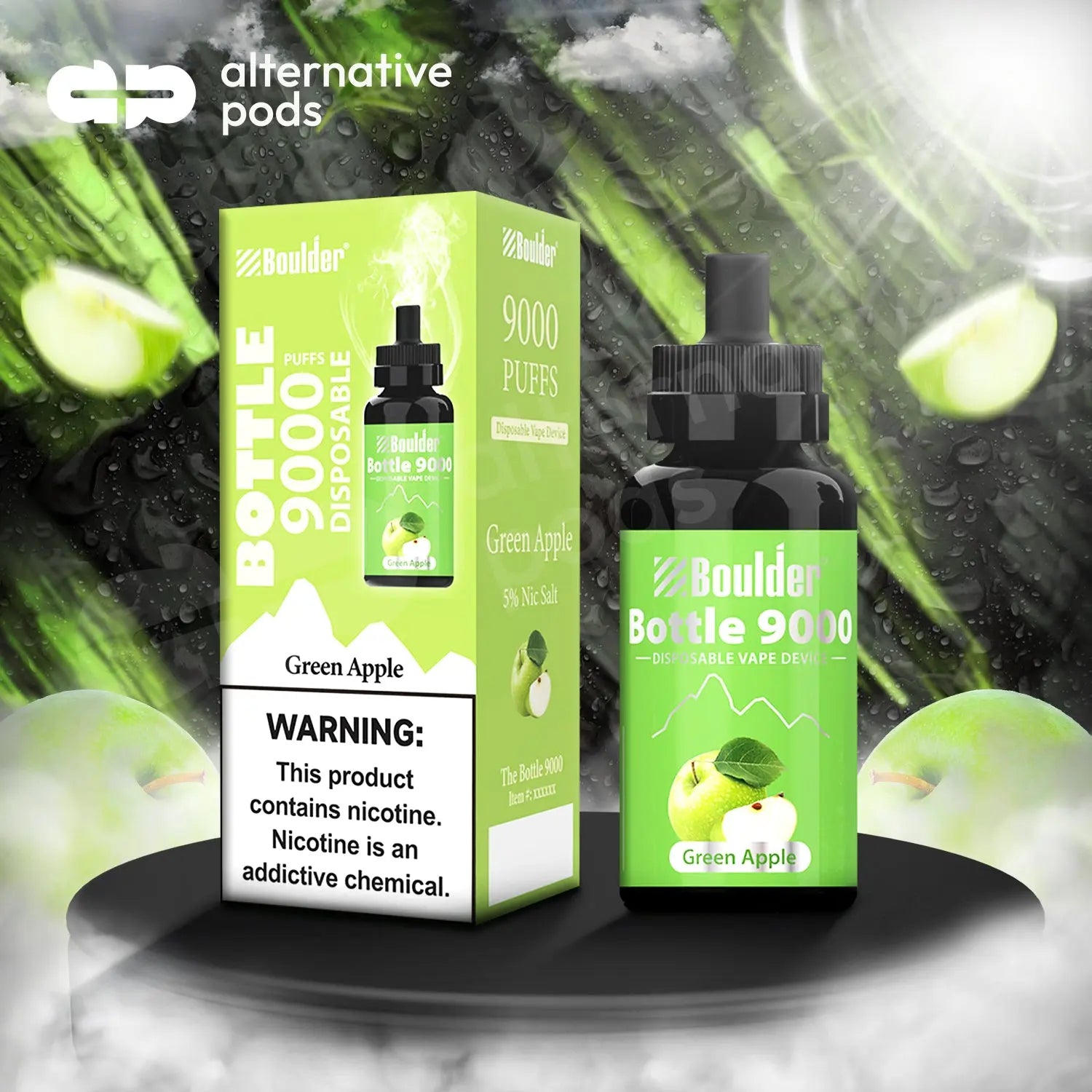 Boulder Bottle 9000 - Green Apple 