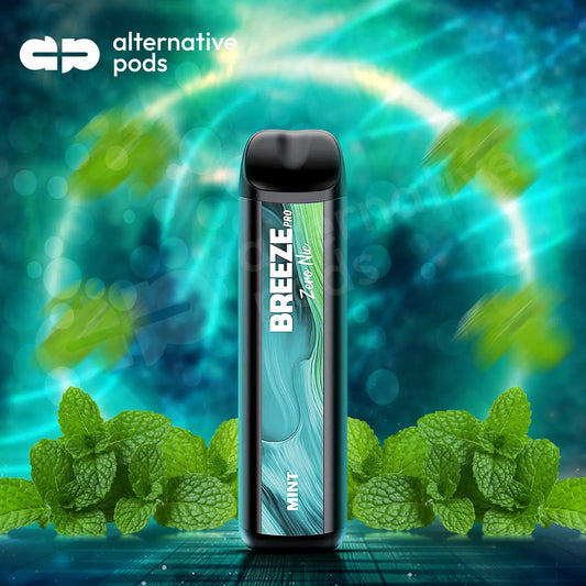 Breeze Pro Zero Nicotine 0% 2000 Puffs Disposable 2K - Mint 