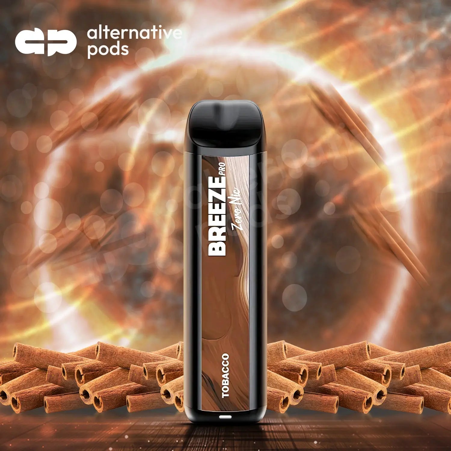 Breeze Pro Zero Nicotine 0% 2000 Puffs Disposable 2K - Tobacco 