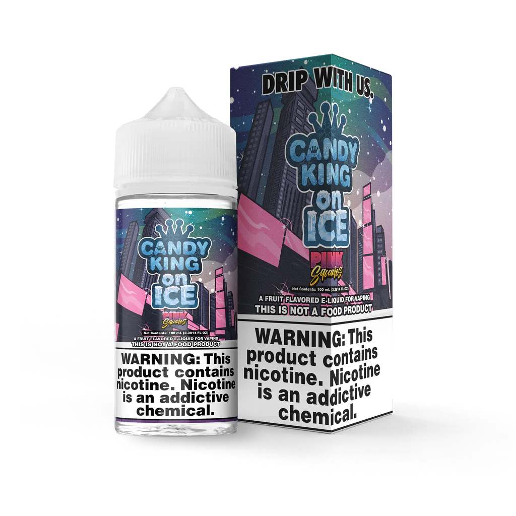 Candy King On Ice E-Liquid 100ML Pink Squares On Ice