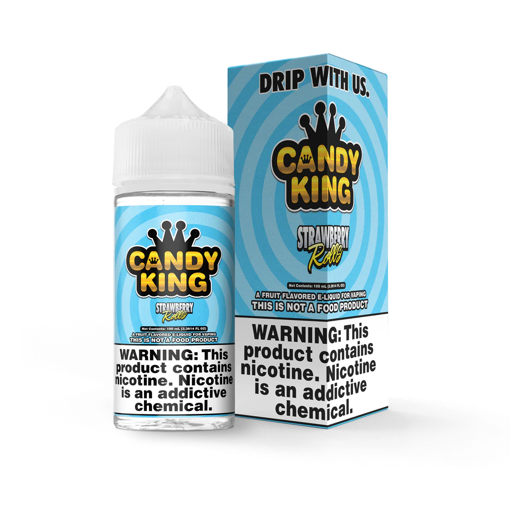Candy King E-Liquid 100ML STRAWBERRY ROLLS