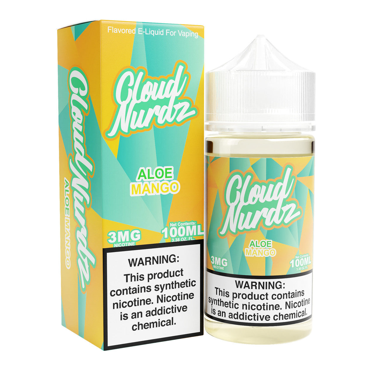 Cloud Nurdz Synthetic Nicotine E-Liquid 100ML Aloe Mango 