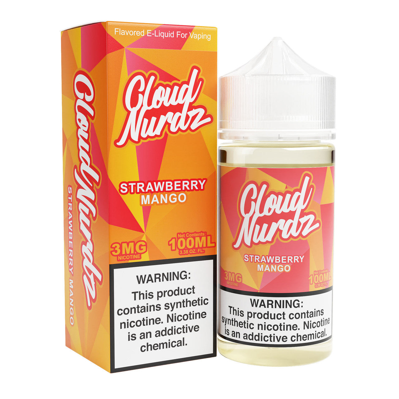 Cloud Nurdz Synthetic Nicotine E-Liquid 100ML Strawberry Mango 