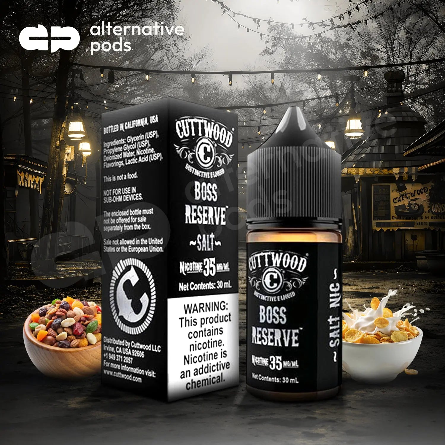 CUTTWOOD Salt Nic Nicotine E-Liquid 30ML - Alternative pods | Online Vape & Smoke Shop