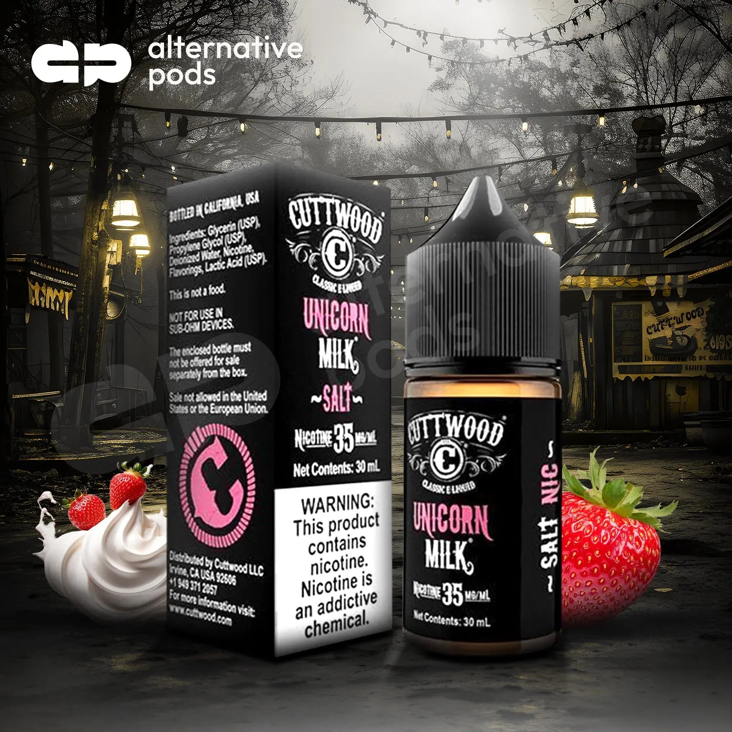 CUTTWOOD Salt Nic Nicotine E-Liquid 30ML - Alternative pods | Online Vape & Smoke Shop