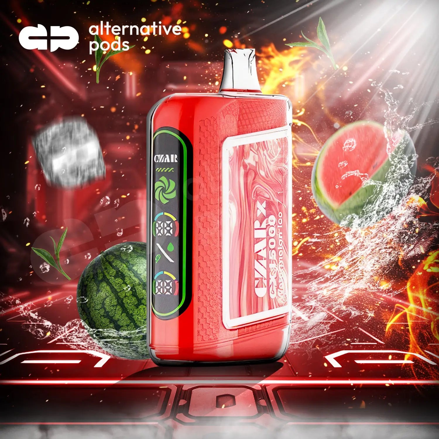 czar x cx15000 puffs disposable vape Rechargeable Kiwi Passionfruit Guava Disposable CBD Vape main image 1