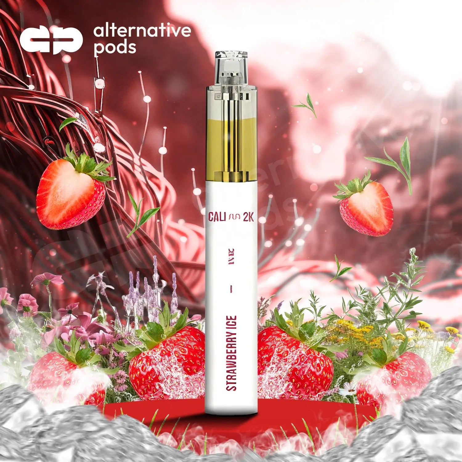 Cali Bar 2K Disposable Vape - Strawberry Ice 