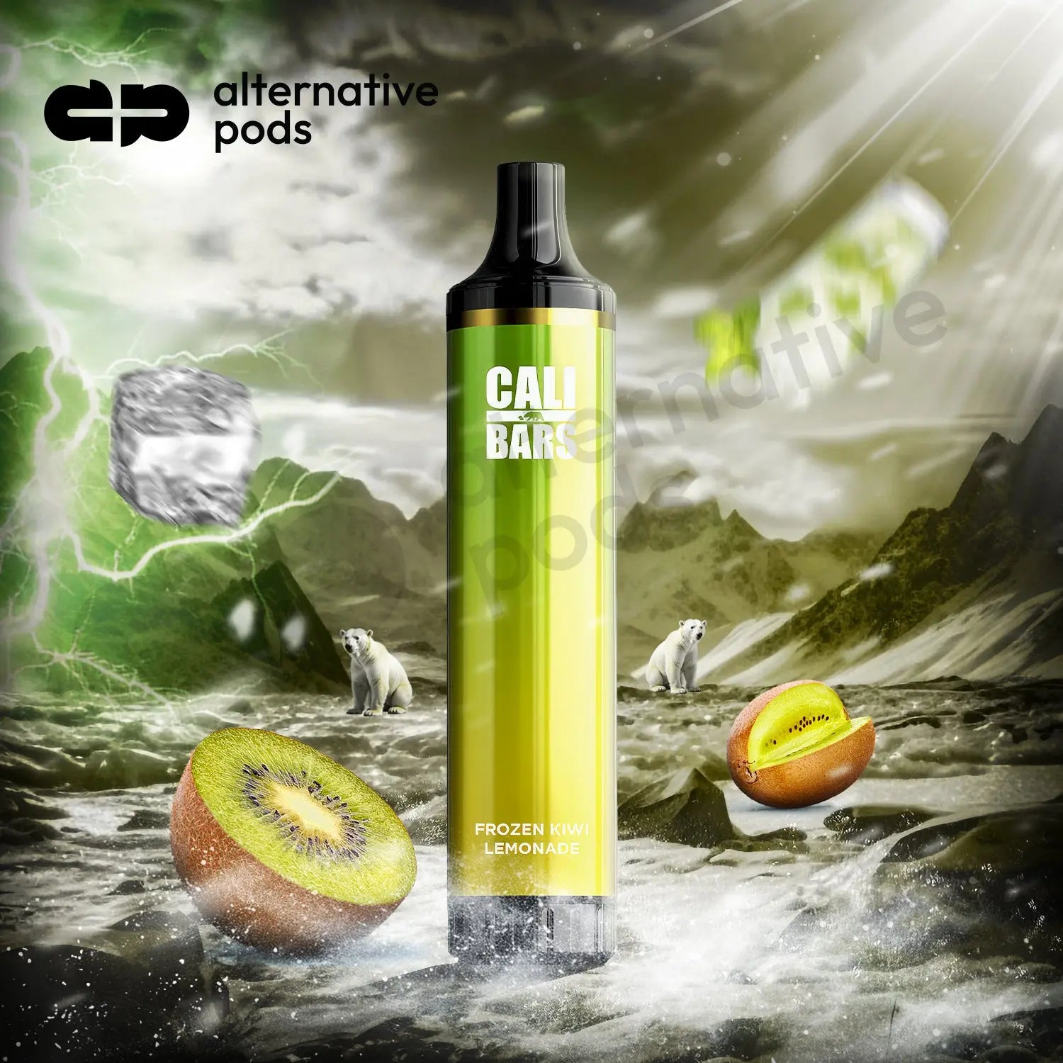 Cali Bars 4500 Puffs Disposable Vape - Frozen Kiwi Lemonade 