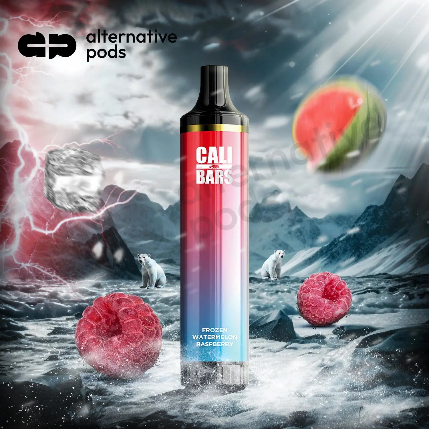 Cali Bars 4500 Puffs Disposable Vape - Frozen Watermelon Raspberry 