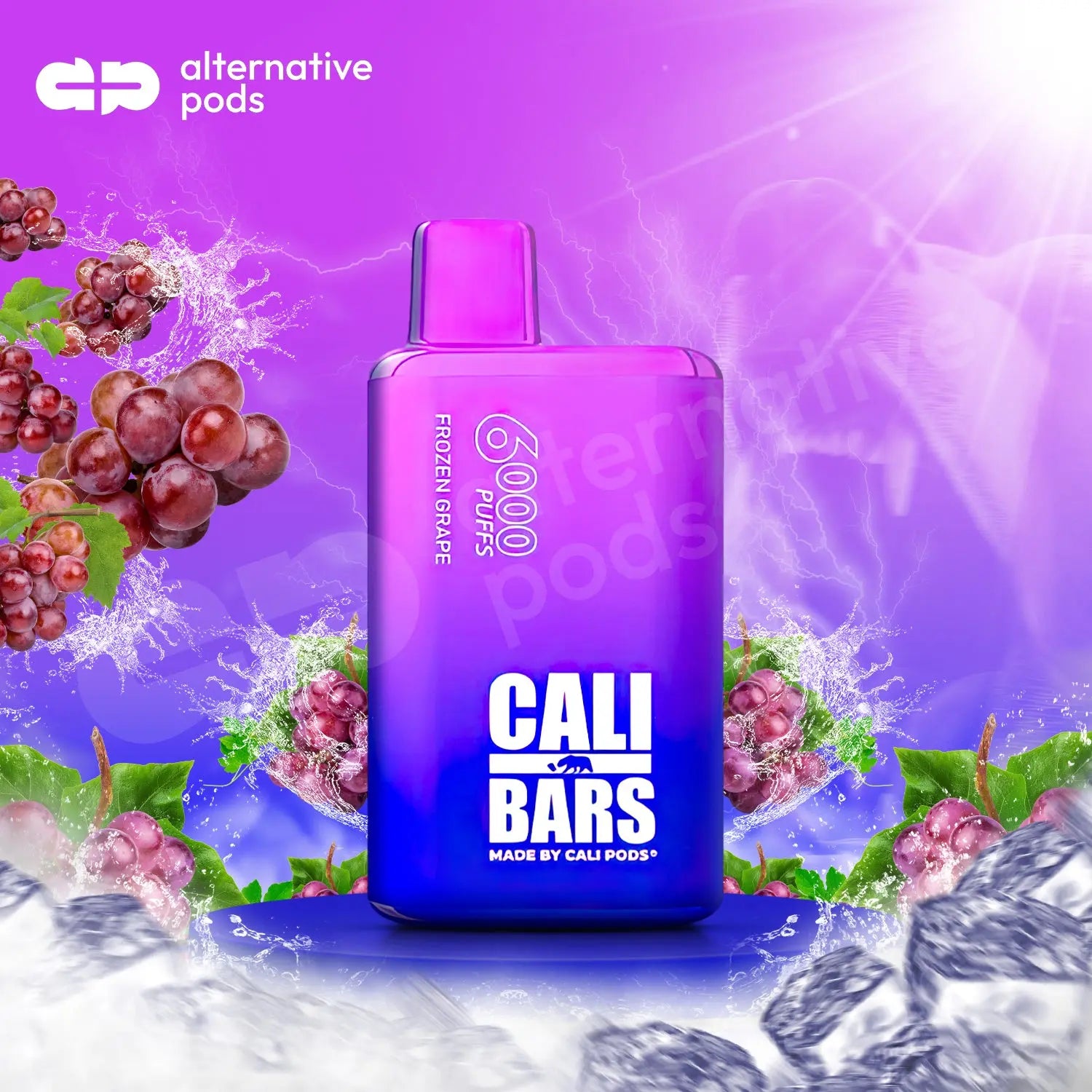 Cali Bars V2 6000 Disposable Vape - Frozen Grape 