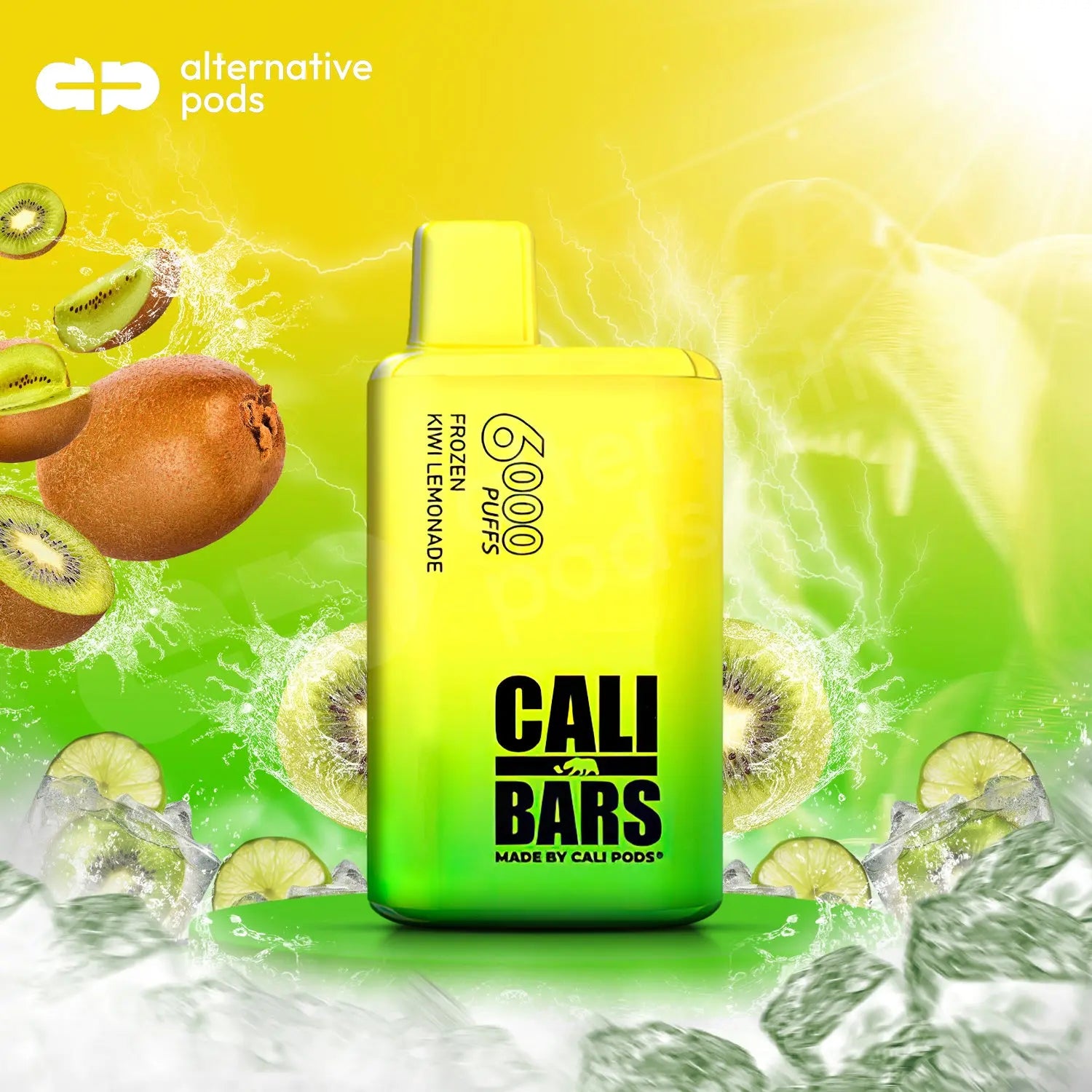 Cali Bars V2 6000 Disposable Vape - Frozen Kiwi Lemonade 