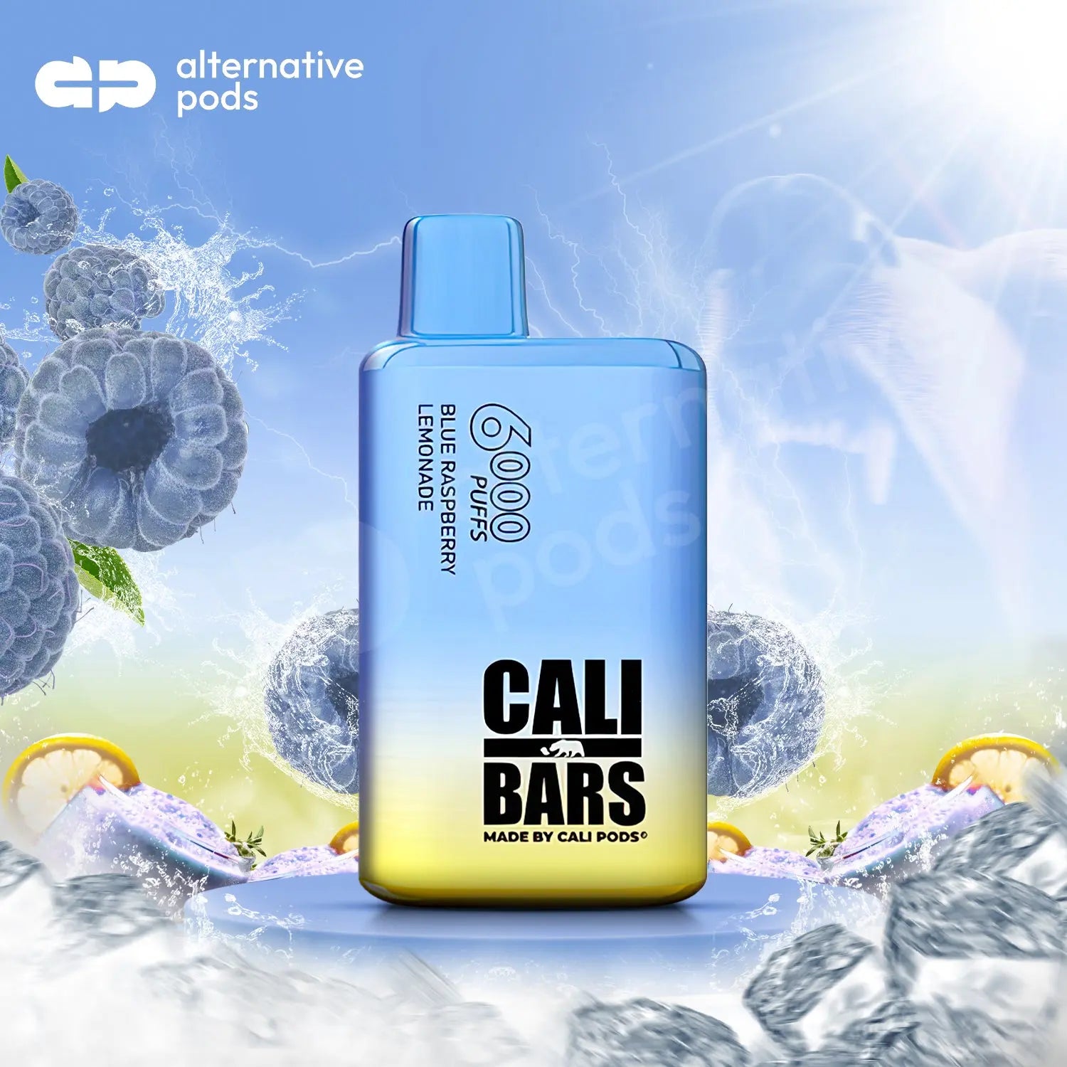 Cali Bars V2 6000 Disposable Vape - Blue Raspberry Lemonade 